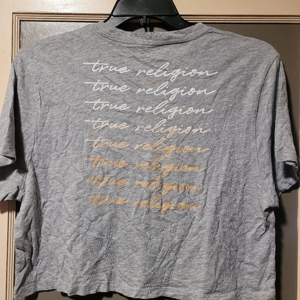True religion crop t-shirt sz XL